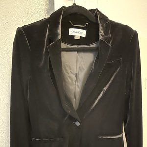 Calvin Klein Black Velvet Women's Blazer size 4